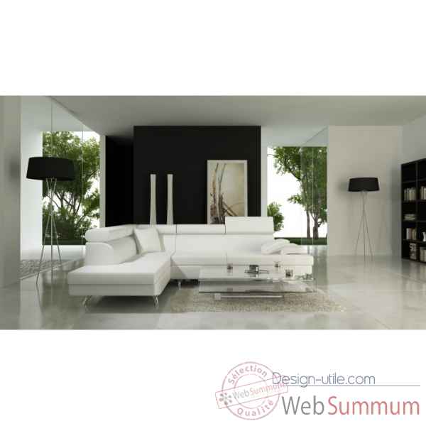 Salon d\'angle miami blanc Delorm Design