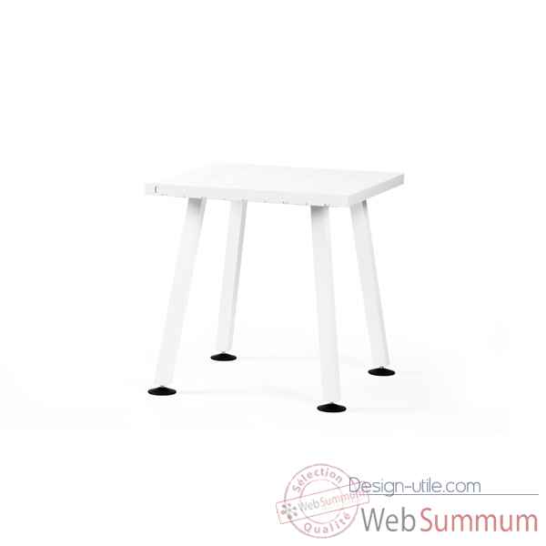 Table bar marina cadre en acier laque blanc + plateau de table en fibre de verre blanc Extremis -MTA5W0144