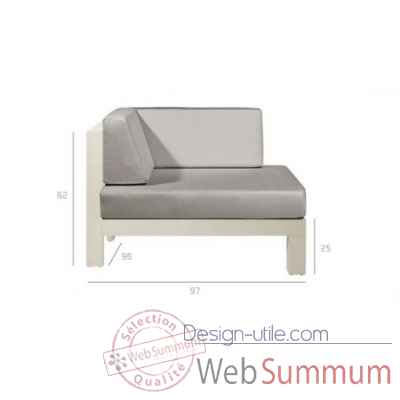 Pure sofa off-white module coin Tribu -Tribu149