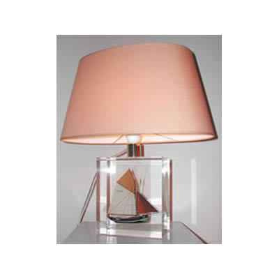 Petite Lampe Ovale Thonier TR 19 Abat-jour Ovale Abricot-100