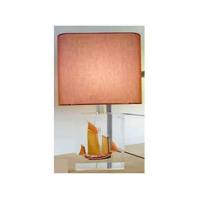 Petite Lampe Rectangle Chaloupe Can 23 Rouge Abat-jour Rectangle Rouge-103