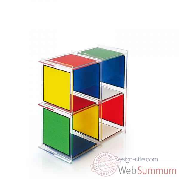 Etagere castelbajac 4 cubes acrila -ec4c