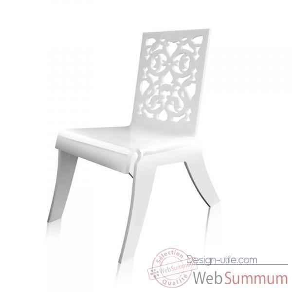 Relax chair jardin dentelle blanche acrila -rcjdb