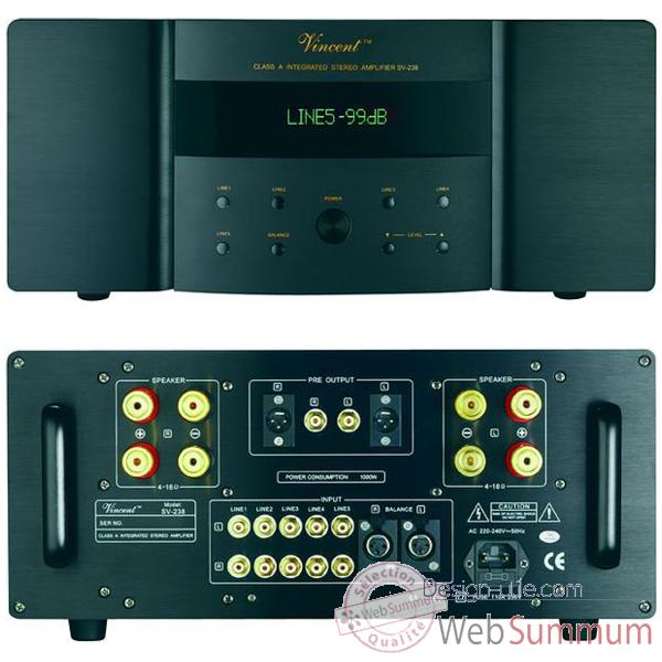 Amplificateur stereo integres Vincent SV-238MK Ampli int. Classe A - Noir - 204170