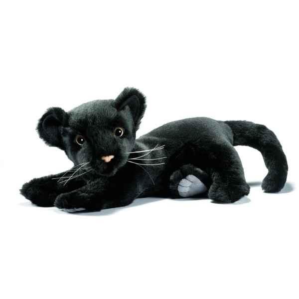 Peluche Panthere noire bebe couchee 26cm Anima 5330