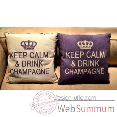 Set de 2 coussins champagne couleur lilas/beige arteinmotion -com-cus0202