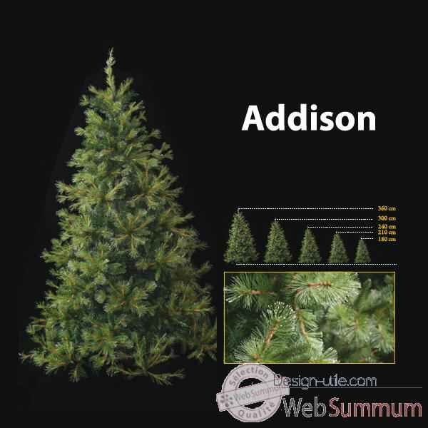 Sapin de Noel 120 cm Professionnel Addison Hard Needle Pine Tree Vert