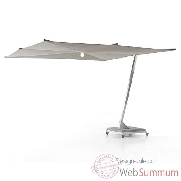 Kosmos parasol carre, blanc + led avec variateur inclus Extremis -KPVW LED