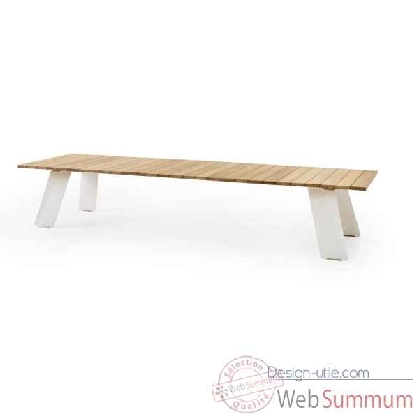Table pontsun 255, h.o.t.wood, frame galva Extremis -PST255 HOTWOOD