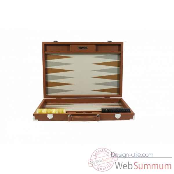 Backgammon basile toile buffle competition chataigne -B620-c -2