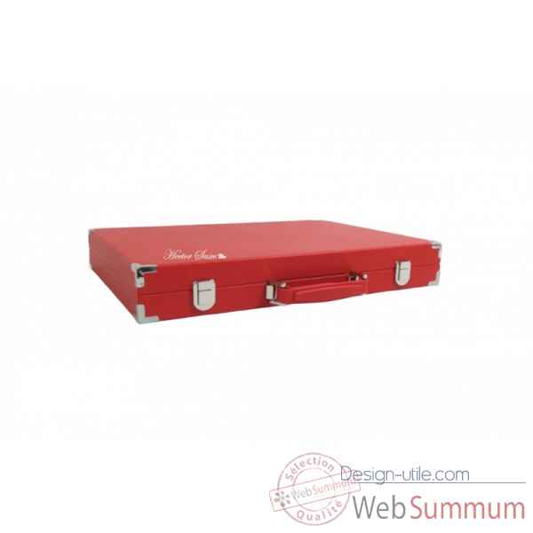 Backgammon basile toile buffle competition rouge -B620-r -10
