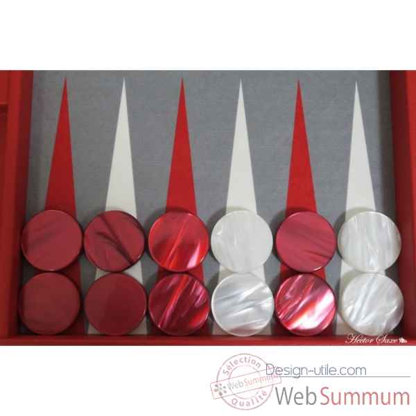 Backgammon basile toile buffle competition rouge -B620-r -11
