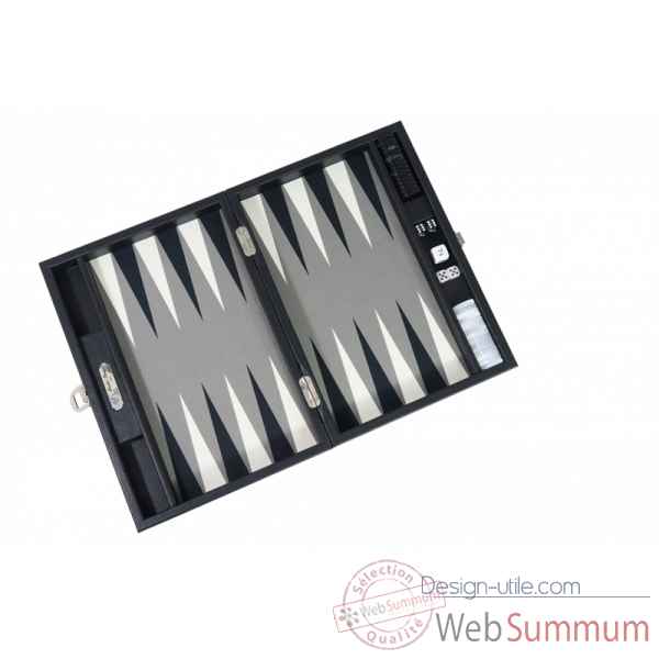 Backgammon basile toile buffle medium noir -B20L-n -3