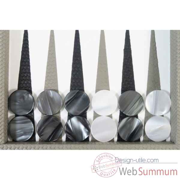 Backgammon camille cuir couture medium acacia -B71L-a -1