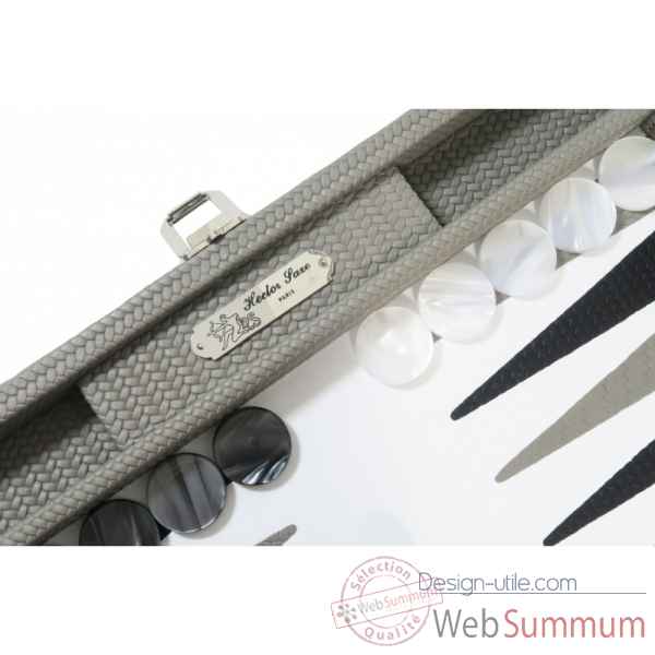 Backgammon camille cuir couture medium acacia -B71L-a -7