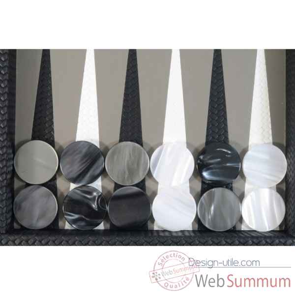 Backgammon camille cuir couture medium noir -B71L-n -4