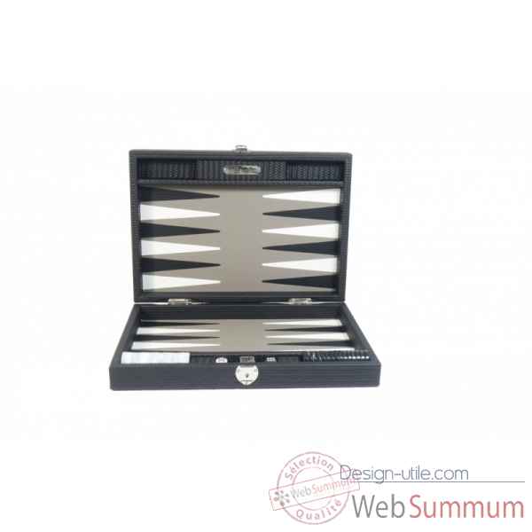 Backgammon camille cuir couture medium noir -B71L-n -8