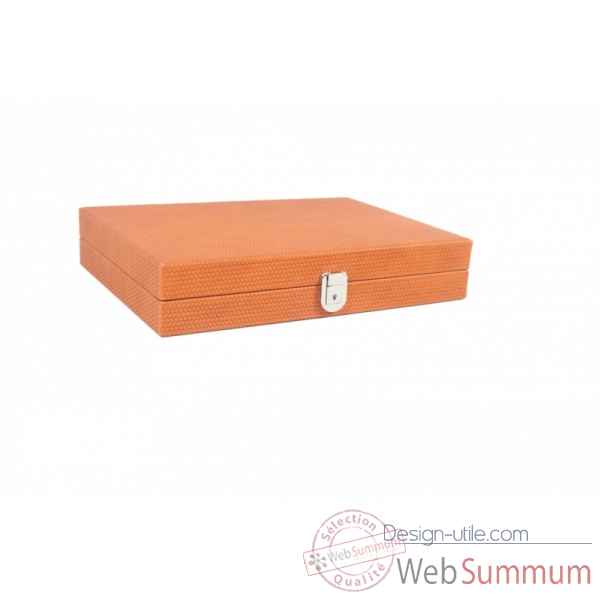 Backgammon camille cuir couture medium orange -B71L-o -8
