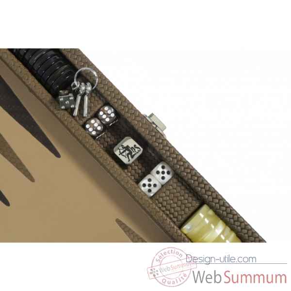 Backgammon camille cuir couture medium terre -B71L-t -2