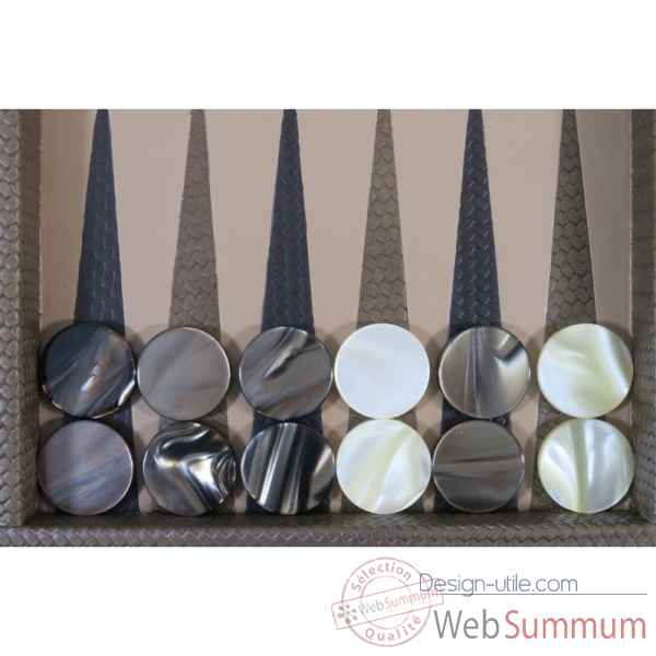 Backgammon camille cuir couture medium terre -B71L-t -5