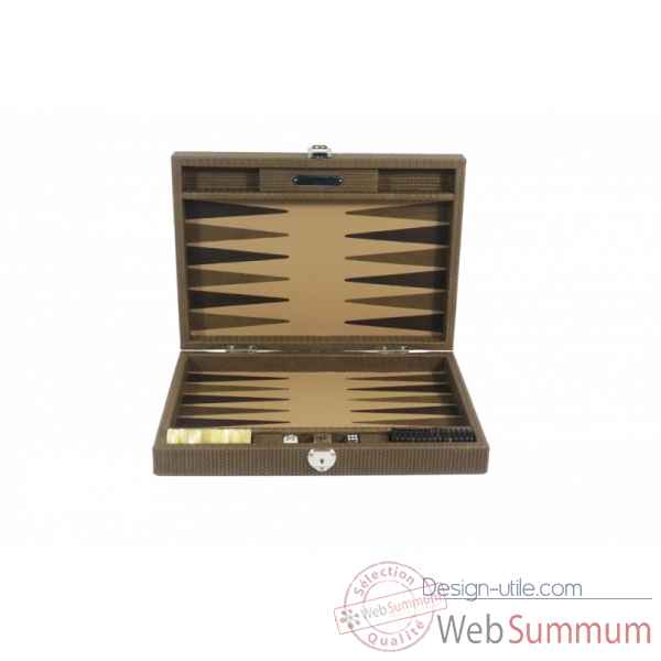 Backgammon camille cuir couture medium terre -B71L-t -8