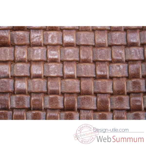 Backgammon noe cuir natte medium chocolat -B67L-c -7