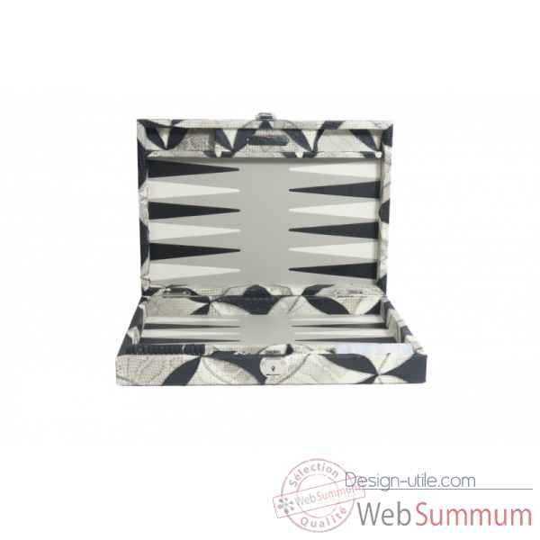 Backgammon serge cuir serpent medium patchwork -B70L -10
