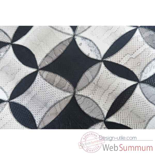Backgammon serge cuir serpent medium patchwork -B70L -1