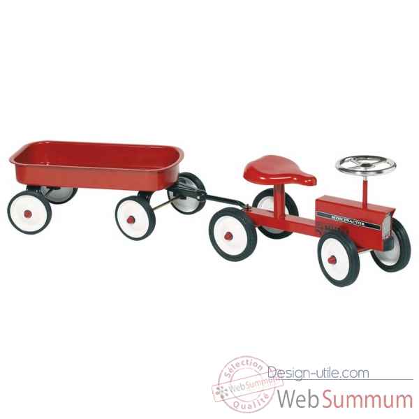 Trotteur tracteur avec remorque -14148 Jouets Web-Summum
