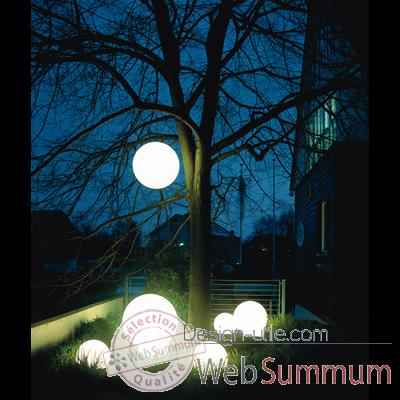 Lampe ronde socle  enfouir blanche Moonlight -mbg250020
