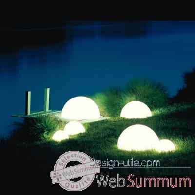 Lampe ronde Sound socle a enfouir granite Moonlight -mslmbgglmsl550