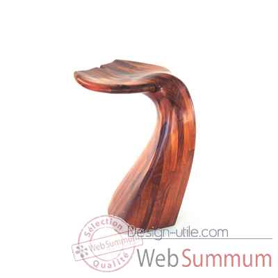Tabouret de bar queue de baleine en feuillus 77 cm Lasterne -MQU077-F