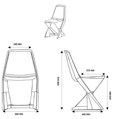 dimensions chaise iso
