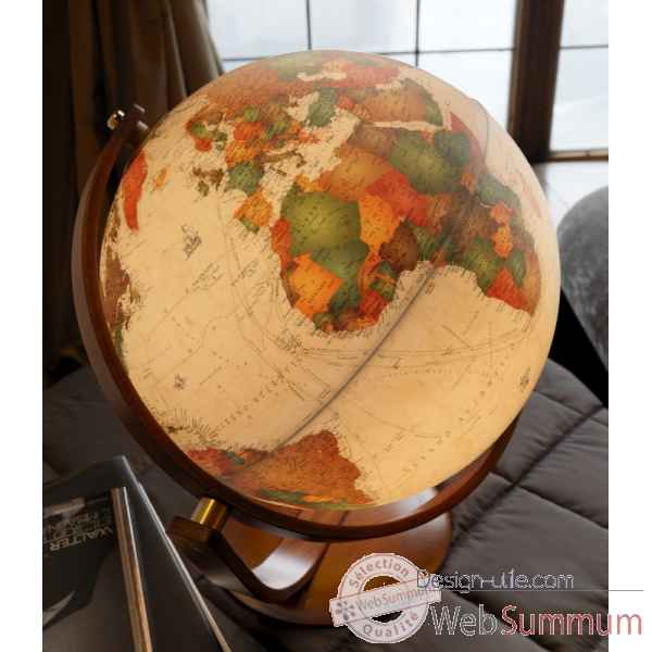 Globe de bureau Optimus 37 - Globe geographique lumineux - Cartographie de type antique,  reactualisee - diam 37 cm - hauteur 47 cm -2