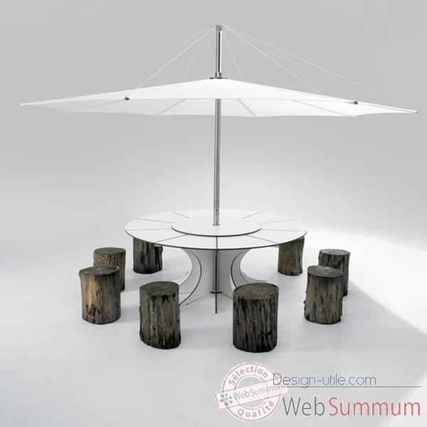 Table et parasol Extremis Arthur  Extremis pour 8 personnes, InUmbra -AROW08_IUW35
