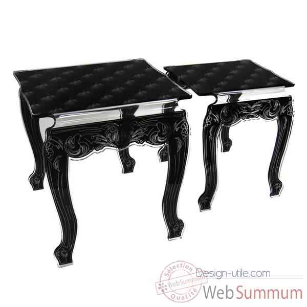 Grande table design carree noire Acrila - 0011