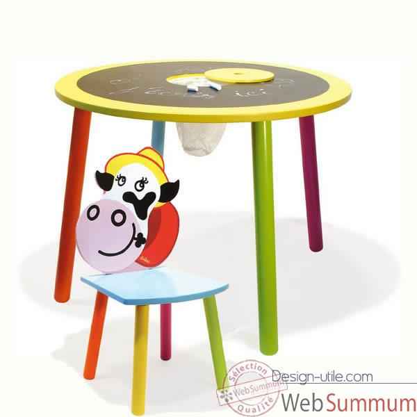 Table tableau et la chaise Rosy La vache - Vilac 8806