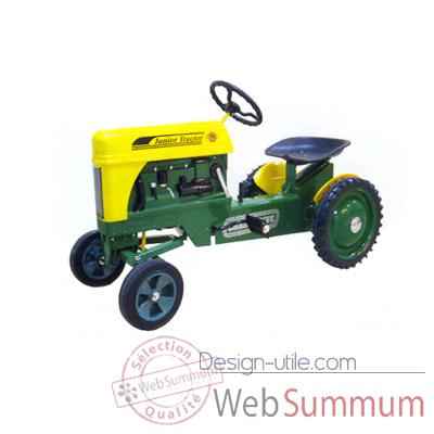 Tracteur à pédales vert jaune - 79603